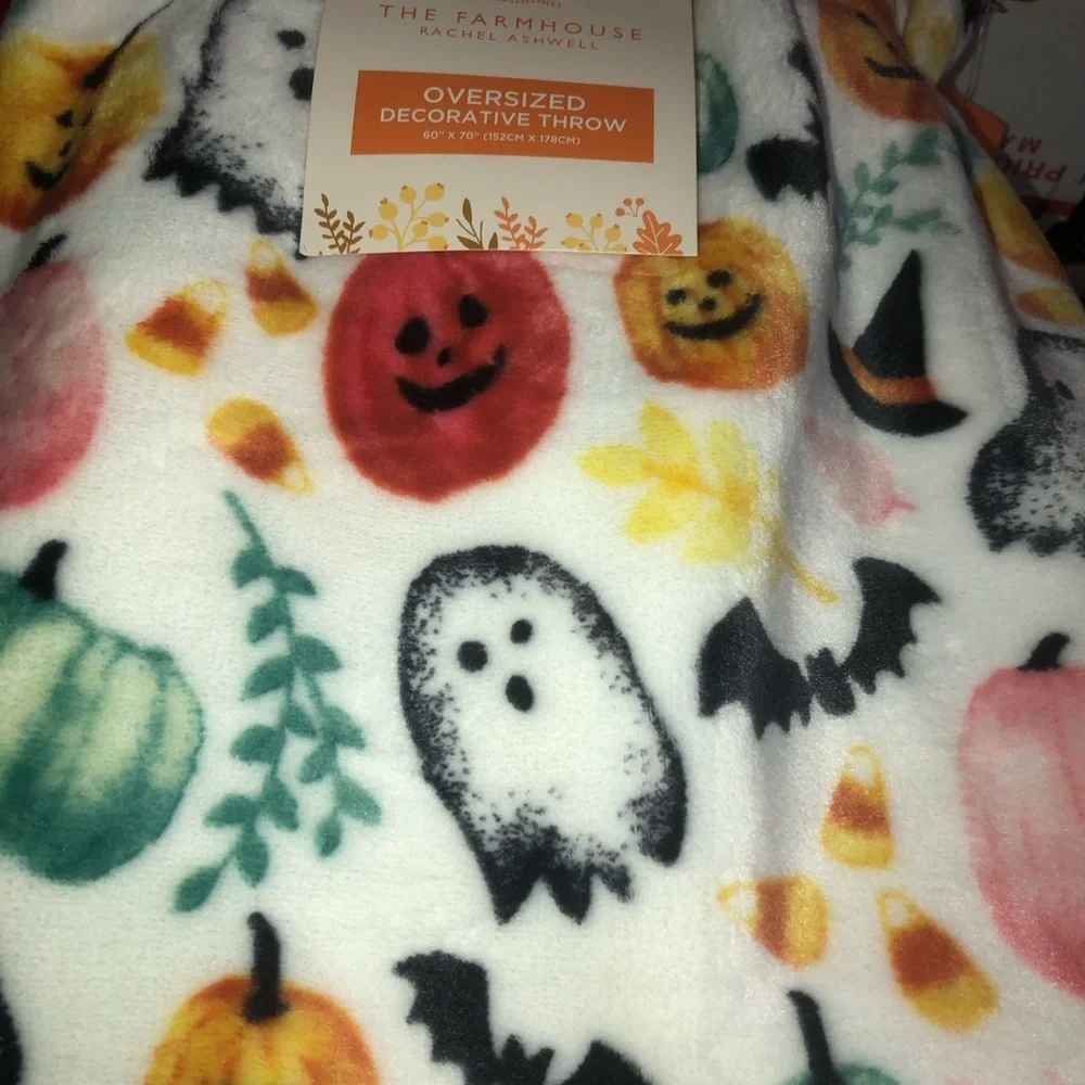 🎃 Rachel ASHWELL Oversized Throw - Halloween Pumpkin ‼️ read description